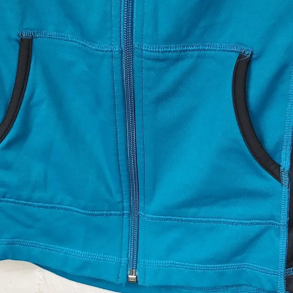 Justice Active 8/10 Girls Hoops Basketball Zip Up Jacket Soft Sporty Blue Hoodie